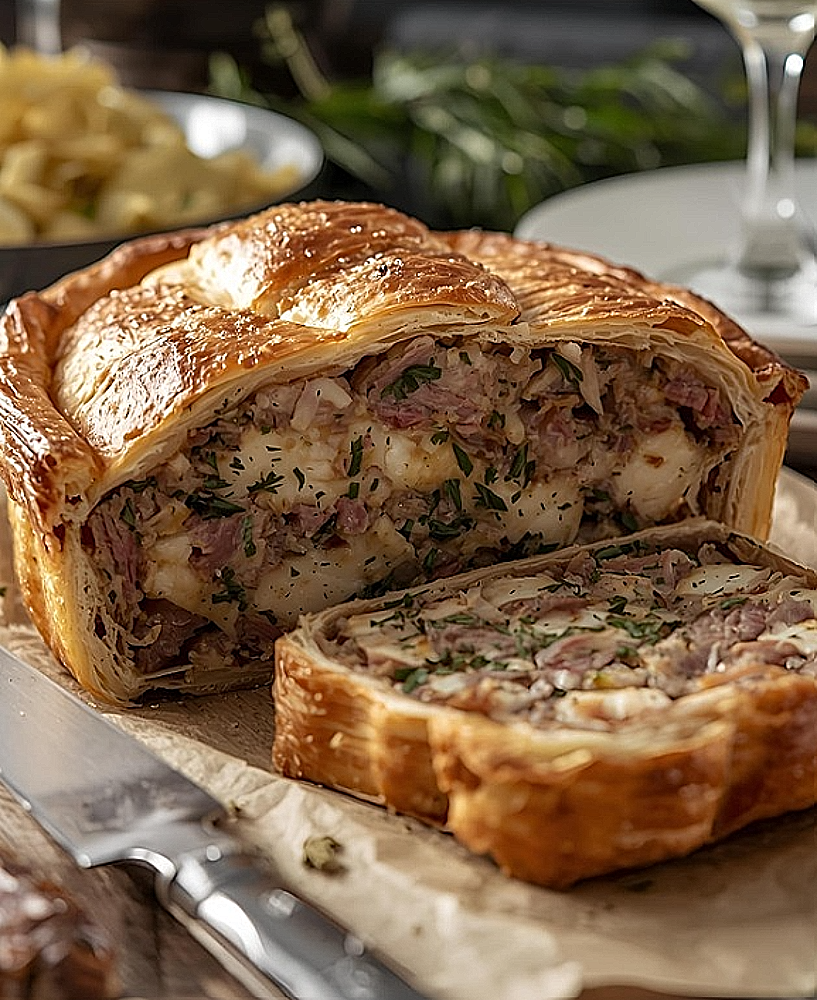 Recette du Pâté alla Portelli : pâté en croûte provençal et corse raffiné aux viandes variées de fête