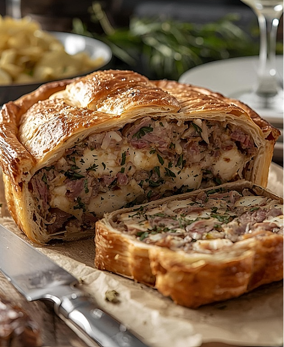 Recette du Pâté alla Portelli : pâté en croûte provençal et corse raffiné aux viandes variées de fête