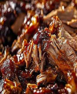 Recette d’effiloché de porc confit à l’américaine, mijoté lentement au barbecue avec bière et sirop d’érable