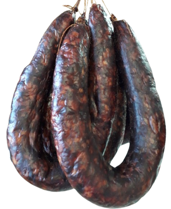 Figatellu corso tradizionale: salsiccia rustica di fegato di maiale e aglio