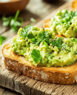 Avocado Toast, un classique du brunch ou du snack sain, simple à préparer et riche en saveurs et nutriments.