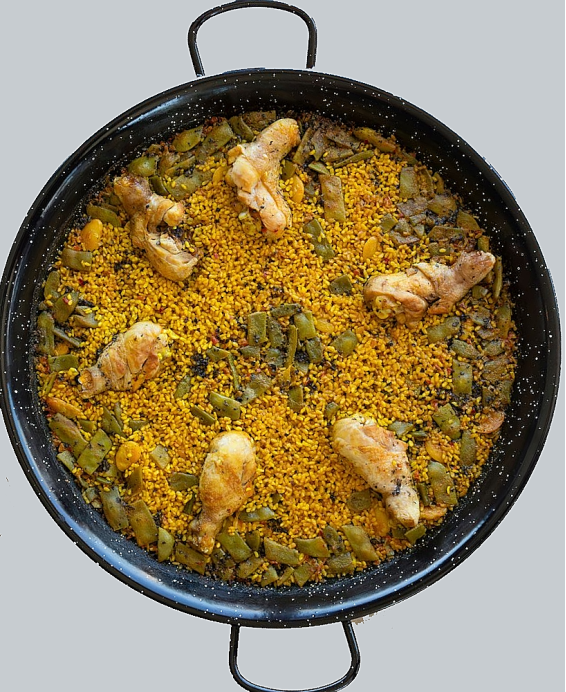 Recette de la Paella Valenciana : le riz au poulet et lapin du terroir valencien, socarrat et safran