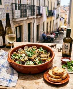 Recette des Amêijoas à Bulhão Pato : la palourde à la mode de Lisbonne, ail, coriandre et huile d'olive