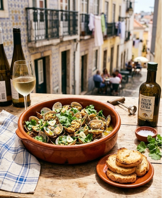 Recette des Amêijoas à Bulhão Pato : la palourde à la mode de Lisbonne, ail, coriandre et huile d'olive