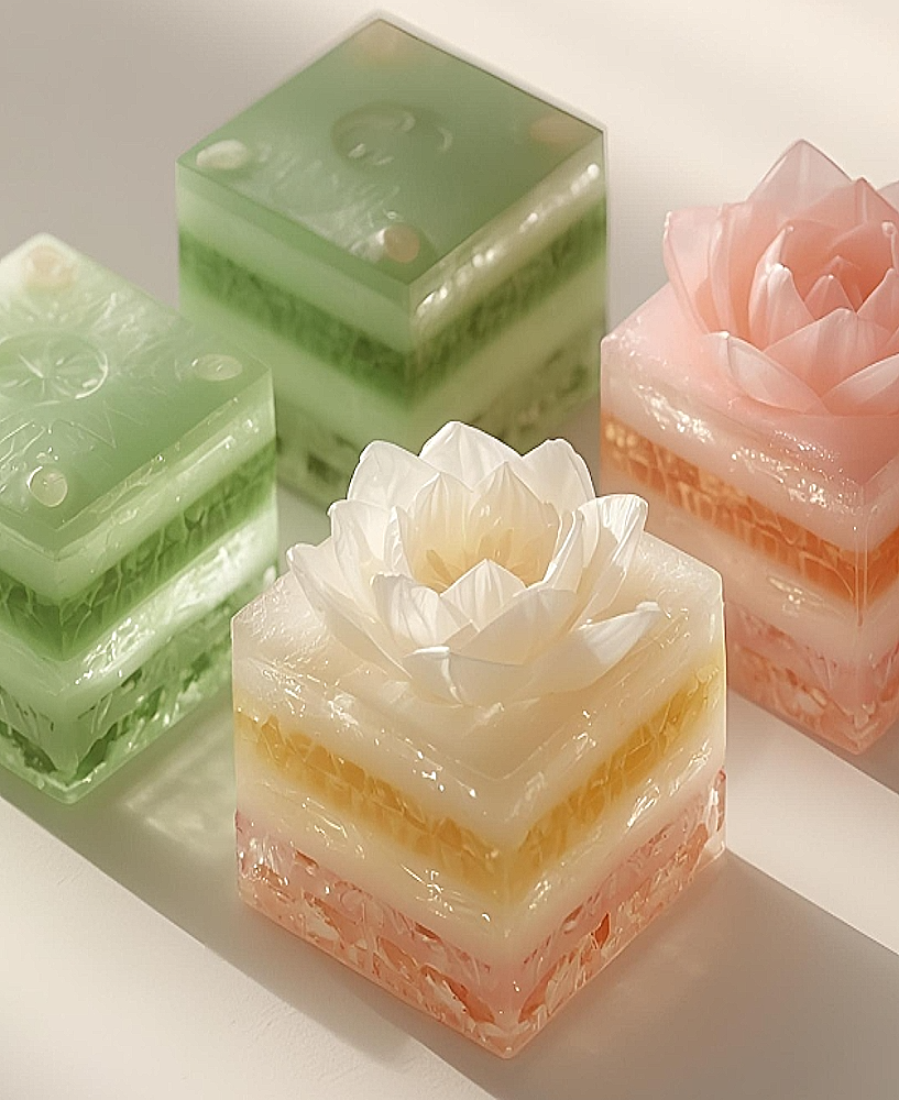 Dessert royal thaïlandais en couches — spécialité du Royaume du Siam — symbole d'amour réincarné et d'ascension spirituelle