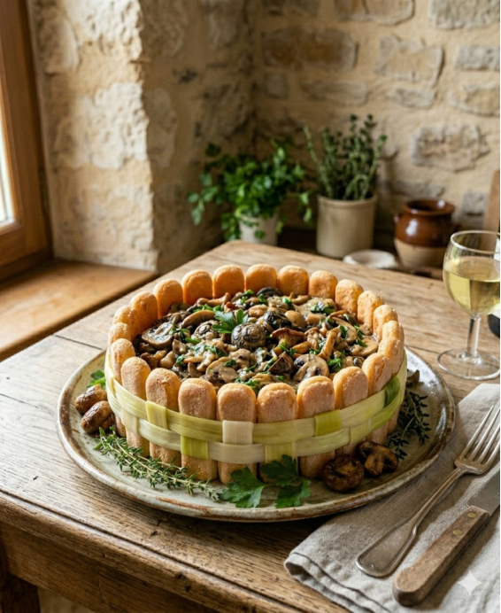 Recette Charlotte aux Petits Gris de Namur (entrée gastronomique belge aux escargots et champignons)