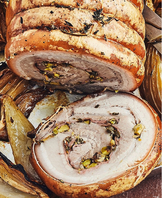 Recette de la Porchetta Niçoise — Cochon de lait farci des Alpes-Maritimes