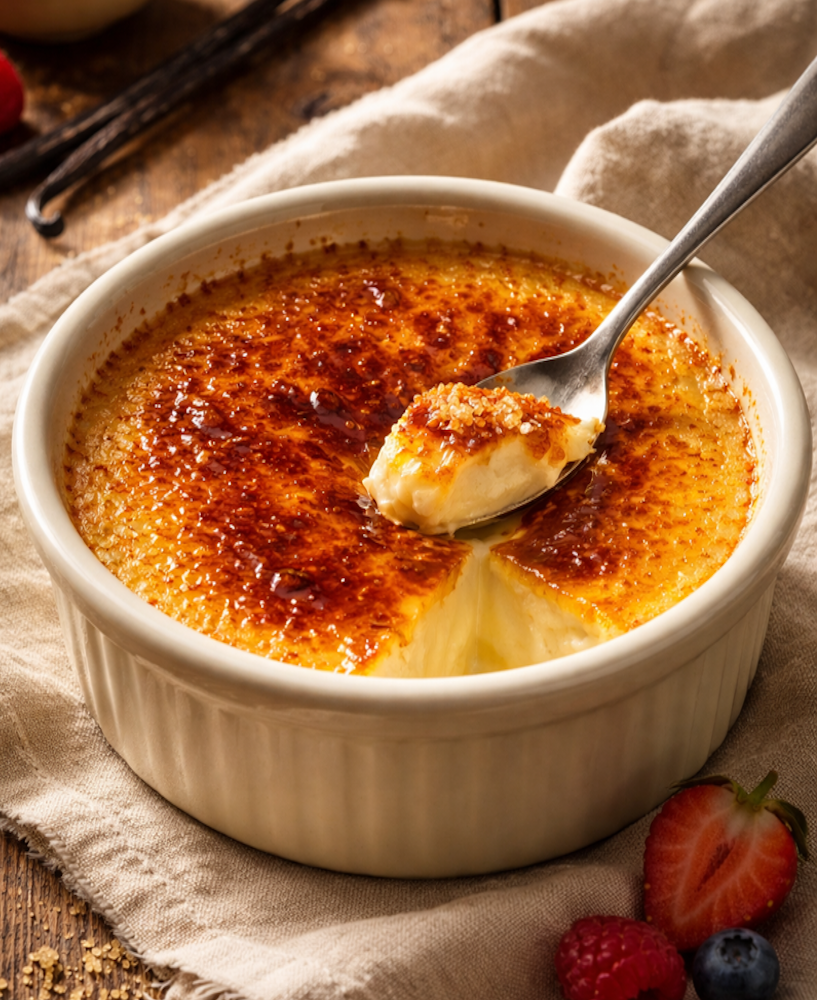 Recette de la crème brûlée — dessert patrimonial français selon François Massialot (1691)