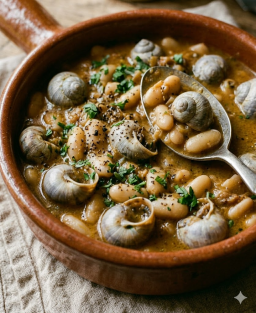 Bull de Tonyina amb Cargols i Mongetes — Tripe de thon séché aux escargots et haricots