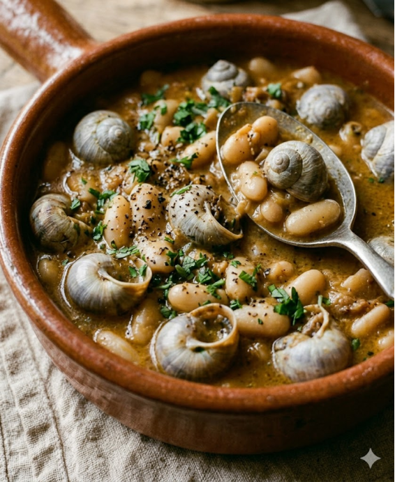 Bull de Tonyina amb Cargols i Mongetes — Tripe de thon séché aux escargots et haricots