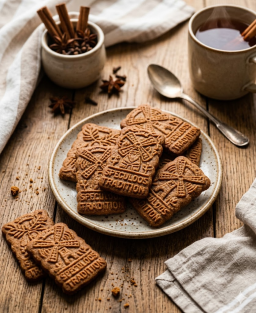 Recette belge brugeoise du Spéculoos de Bruges traditionnel, biscuit aux épices, cassonade brune et moules sculptés