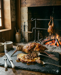 Recette de la bécasse flambée à la ficelle, rôtie sur son trône de feu, non vidée selon la tradition des chasseurs de France