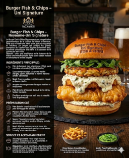 Burger Fish & Chips – Royaume-Uni Signature