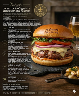 Burger Ibérico Signature à la pata negra et au manchego