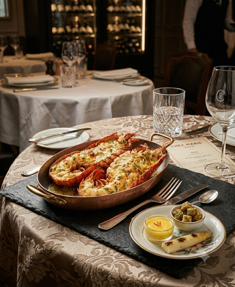 Recette du Homard Thermidor — Demi-Coquilles Gratinées à la Sauce Moutarde de Dijon, Estragon et Cognac
