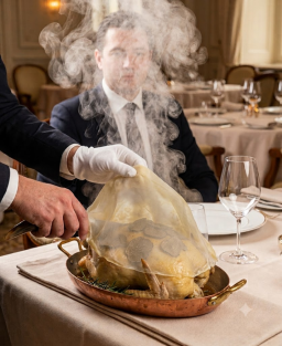 Recette  de la Poularde truffée en vessie, joyau de la cuisine lyonnaise et monument de la gastronomie française