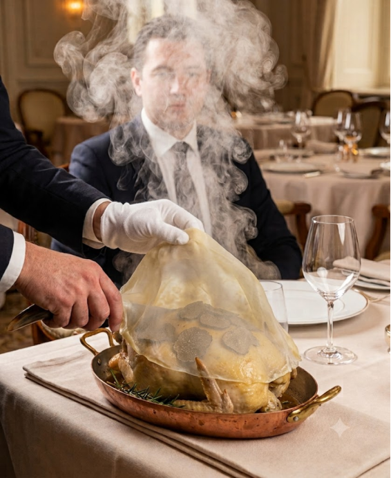 Recette  de la Poularde truffée en vessie, joyau de la cuisine lyonnaise et monument de la gastronomie française