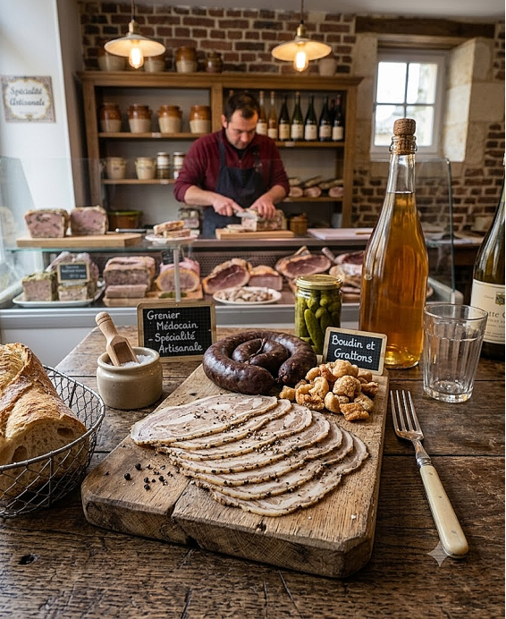 Recette du Grenier médocain, panse de porc roulée et cuite au court-bouillon — Médoc, Gironde