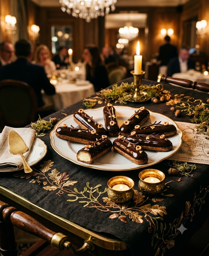 Recette du Gâteau de Tristan et Iseult, éclair légendaire au cœur de chocolat amer — création littéraire et gourmande