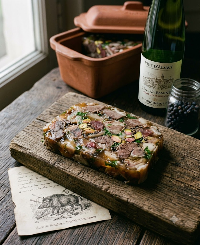 Recette du monument absolu de la charcuterie de gibier — la hure de sanglier, tête de sanglier