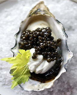 Recette de Huîtres Gillardeau pochées au Champagne et Caviar – recette gastronomique raffinée